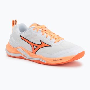 Buty do piłki ręcznej Mizuno Wave Stealth Elite white/lava orange