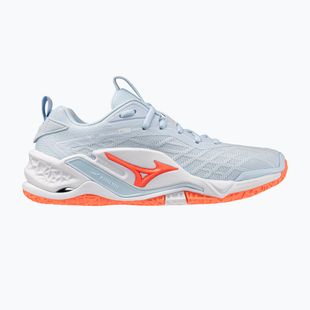 Buty do piłki ręcznej damskie Mizuno Wave Stealth Neo 2.1 blue finch/lava orange/white