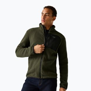 Bluza polarowa męska REGATTA Frankie Borg dark khaki/black