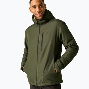 Kurtka przeciwdeszczowa męska REGATTA Allston dark khaki/wood brown