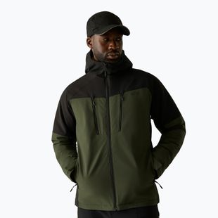 Kurtka przeciwdeszczowa męska REGATTA Highton Stretch Padded dark khaki/black