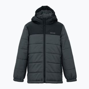 Kurtka ocieplana dziecięca REGATTA Lofthouse black/seal grey