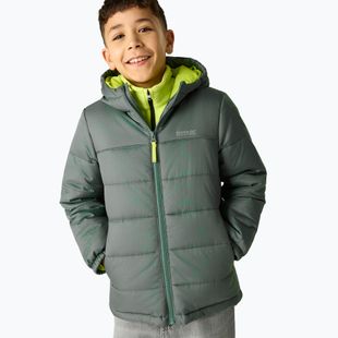 Kurtka ocieplana dziecięca REGATTA Lofthouse dark forest green/wild lime