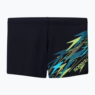 Bokserki kąpielowe męskie Speedo Medley Logo Aquashort anthracite/hyper teal
