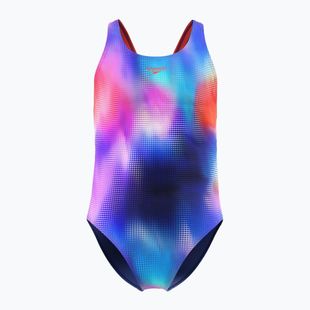 Strój kąpielowy jednoczęściowy dziecięcy Speedo Allover Print Leaderback post it pink