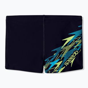 Bokserki kąpielowe chłopięce Speedo Medley Logo Aquashort anthracite/citrus green