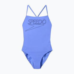 Strój pływacki jednoczęściowy damski Speedo Endurance+ Logo Thin Strap moonlight lavender