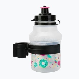 Bidon rowerowy dziecięcy Polisport Lolipops 350 ml Junior + koszyk clear