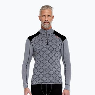 Bluza termoaktywna męska Dovre Half Zip Jacquard grey
