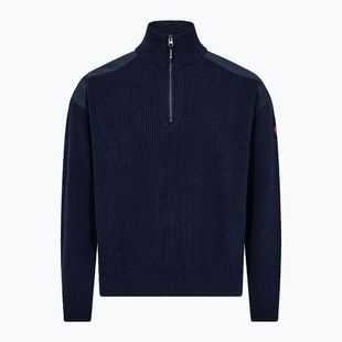 Sweter męski Dovre Ribbed Knit Half Zip navy
