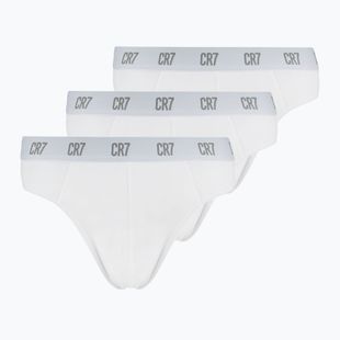 Slipy męskie CR7 Basic Brief 3 pary white