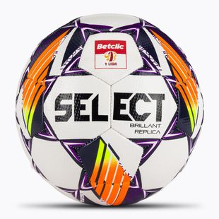 Piłka do piłki nożnej SELECT Brillant Replica Betclic 1 Liga v24 white/purple