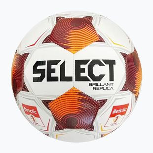 Piłka do piłki nożnej SELECT Brillant Replica Betclic v25 white/red rozmiar 4