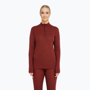 Bluza termoaktywna damska Dovre Wool Zip burgundy
