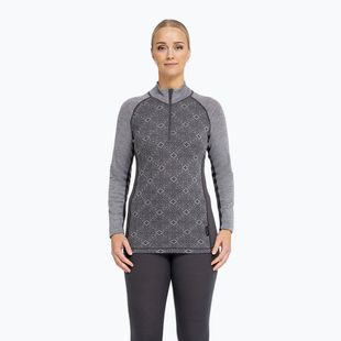 Bluza termoaktywna damska Dovre Wool Organic Half Zip grey