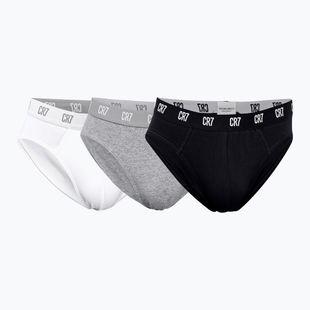 Slipy męskie CR7 Basic Brief 3 pary black/grey/white