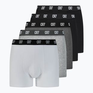 Bokserki męskie CR7 Basic Trunk 5 par black/ dark grey/ grey/ white