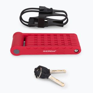 Zapięcie rowerowe GERDA Fold LiteE 950V czerwony