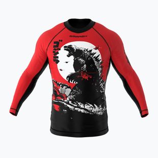 Rashguard longsleeve dziecięcy SMMASH Zilla czerwony