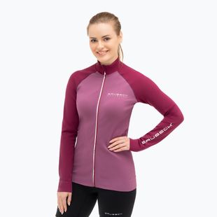 Bluza termoaktywna damska Brubeck Athletic Full Zip wrzosowy/śliwkowy