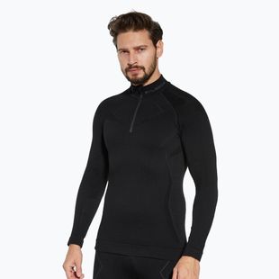 Bluza termoaktywna męska Brubeck Extreme Merino 1/3 Zip czarny