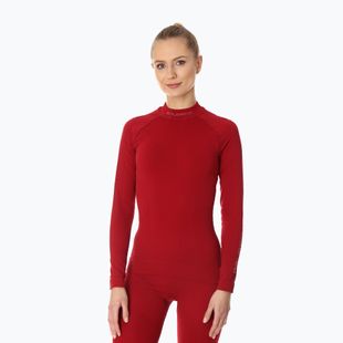 Longsleeve termoaktywny damski Brubeck Extreme Thermo bordowy