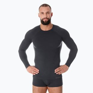 Longsleeve termoaktywny męskie Brubeck Merino Active Wool grafitowy
