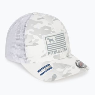 Czapka z daszkiem męska Pitbull Mesh Full Cap Pitbull Usa Multicam biały/moro