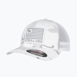 Czapka z daszkiem męska Pitbull Mesh Full Cap Pitbull Usa Multicam biały/moro
