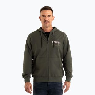 Bluza męska Pitbull Troublemaker Hooded Zip Sweatshirt old green