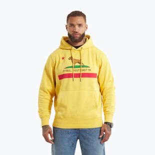 Bluza męska Pitbull California Flag Hooded Sweatshirt washed yellow