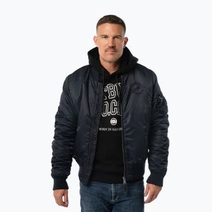 Kurtka męska Pitbull Hacket Washed Bomber dark navy