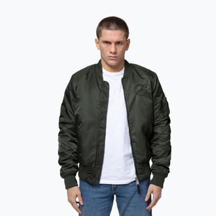 Kurtka męska Pitbull Hacket Washed Bomber dark green
