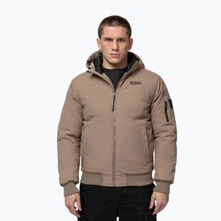 Kurtka zimowa męska Pitbull Balboa 2 Hooded dark sand