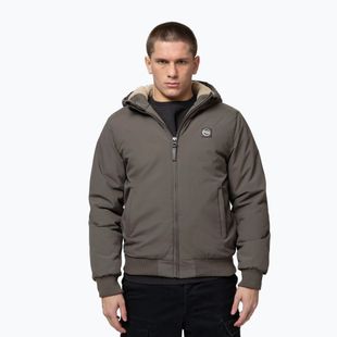 Kurtka zimowa męska Pitbull Elkwood 3 Sherpa Hooded taupe