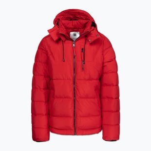 Kurtka zimowa męska Pitbull Piedmont Quilted Hooded fluo/red