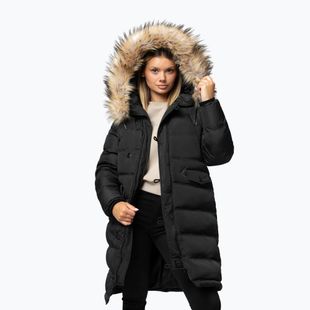 Kurtka zimowa damska Pitbull Queenston Padded Hooded black