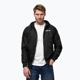 Kurtka męska Pitbull Athletic Logo Nylon Hooded black
