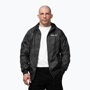 Kurtka męska Pitbull Athletic Logo Nylon Hooded black