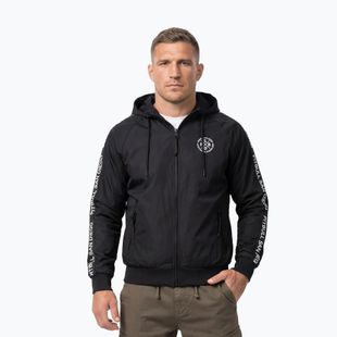 Kurtka męska Pitbull Athletic Tape Nylon Hooded black