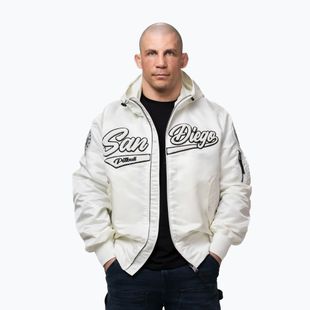 Kurtka męska Pitbull Aero Flight Hooded off white