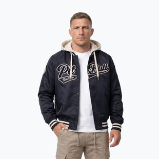 Kurtka męska Pitbull Mason San Diego Baseball Hooded dark navy/beige