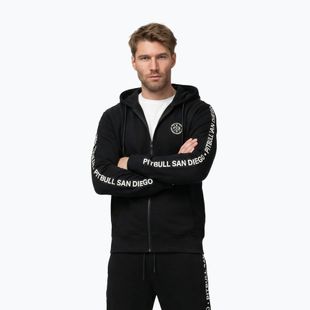 Bluza męska Pitbull Tape Parker Hooded Zip black