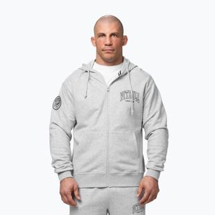 Bluza męska Pitbull Badger Hooded Zip grey/melange