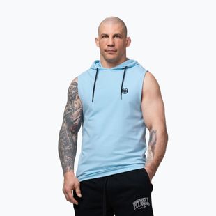 Bluza treningowa męska Pitbull Mercado Hilltop Sleeveless Hooded light blue