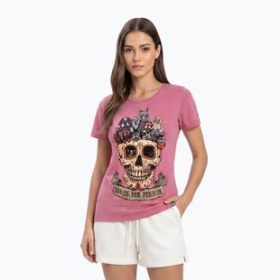 Koszulka damska Pitbull Dia De Los Perros washed pink
