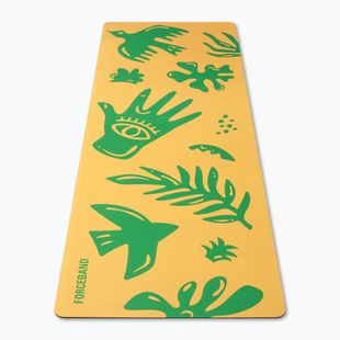 Mata do jogi/fitness FORCEBAND Energy Yellow 4 mm green/yellow