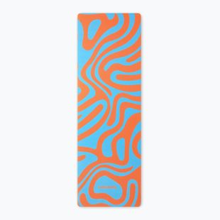 Mata do jogi/fitness FORCEBAND Abstract Orange 4 mm orange/blue
