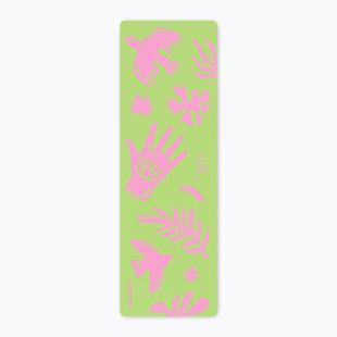 Mata do jogi/fitness FORCEBAND Energy Pistachio 4 mm pistachio/pink