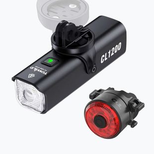 Zestaw lampek rowerowych Towild CL1200 + TL03 black